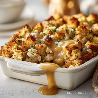 Leftover Stuffing Recipe with Turkey in 45 Mins Recipe Card
