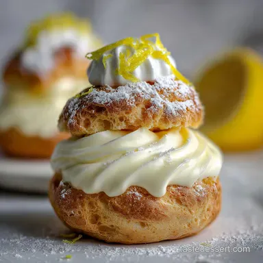 Lemon Cream Choux Pastry for 20 Servings Recipe Card