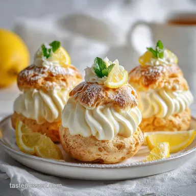 Lemon Cream Choux Pastry for 20 Servings