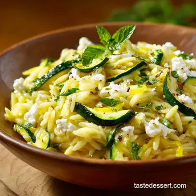 Bright Lemon and Feta Orzo with Zucchini A Healthy Summer Dinner