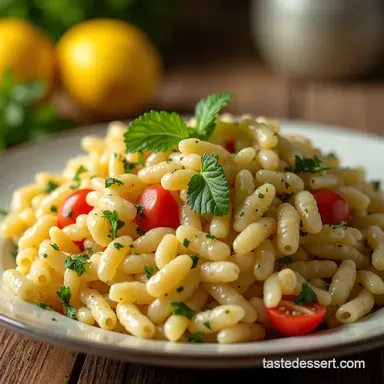 Lemon Herb Orzo Pasta Salad The Best Side Dish for Cookout Recipe Card