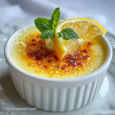 Lemon Posset Brulee Without Eggs | Ready in 3 Hours Recipe Card