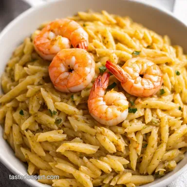 Lemon Garlic Shrimp Orzo A Mediterranean Dream Recipe Card