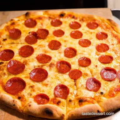 Light Crispy 6 WW Point Tortilla Pepperoni Pizza Recipe Card