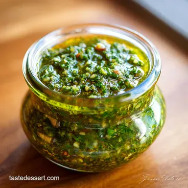 Lightened Up Homemade Basil Pesto: Vibrant Healthy Low-Oil Sauce Recipe Card