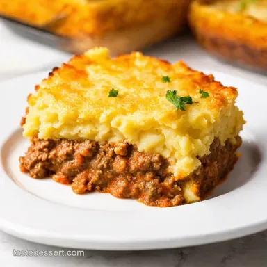 Loaded Mashed Potato Meatloaf Casserole Proper Comfort Food Recipe Card