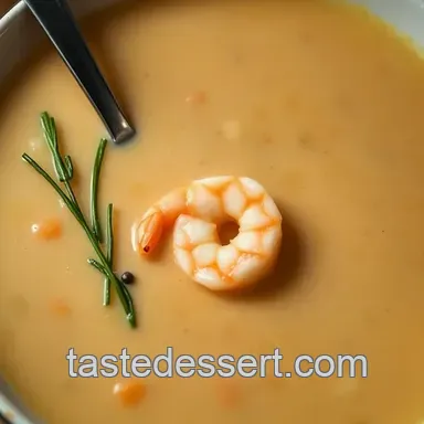 Luxurious Shrimp Bisque: A Creamy Ocean Embrace presentation