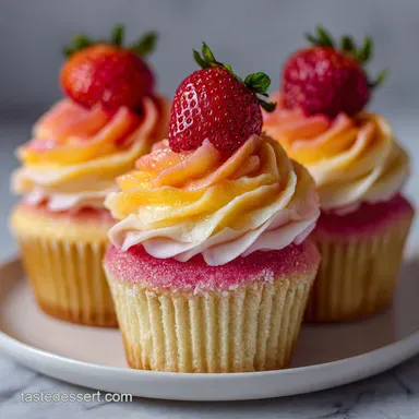 Mango Strawberry Sunset Cupcakes Recipe Ready in 45 Minutes Recipe Card