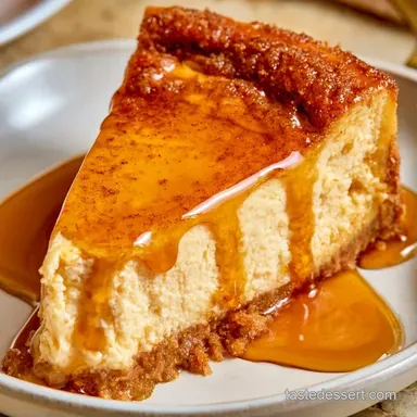Maple Cinnamon Cheesecake for 12 Servings Recipe Card