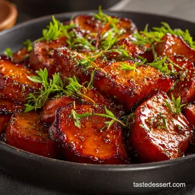 Maple Glazed Roasted Sweet Potatoes Sticky Caramelized Perfection