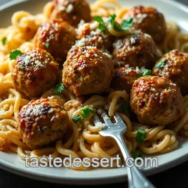 Quick & Easy Marry Me Chicken Meatballs with Risoni (Orzo) Recipe Card