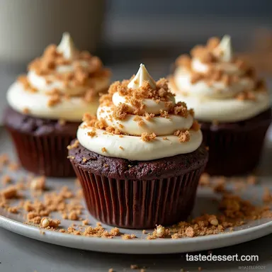 Decadent Chocolate Mascarpone Muffins with Hazelnut Crumble