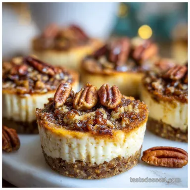 Mini Pecan Pie Cheesecakes Ready in 45 Minutes Recipe Card