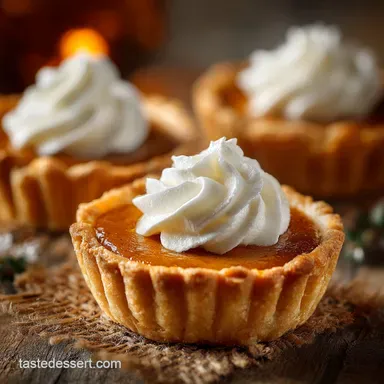 Mini Pumpkin Pies Easy Creamy Recipe for Individual Fall Treats Recipe Card