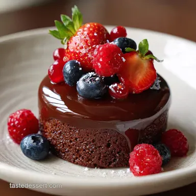 Mirror Glaze Mousse Cake for 6 Servings Recipe Card