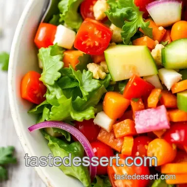 My Grandmother's Easy Mixing Fresh Garden Salad in 20 Minutes! Recipe Card
