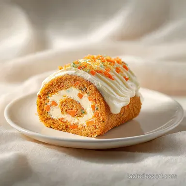 Carrot Cake Roll for 10 Servings Recipe Card