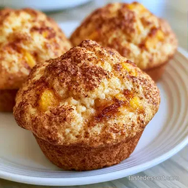 Peach Yogurt Muffins in 40 Minutes Recipe Card