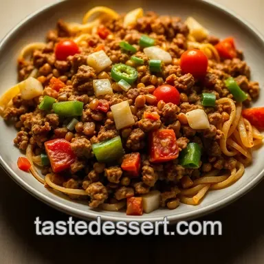 Mom&#039 s Best American Chop Suey presentation