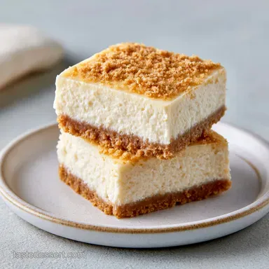 NoBake Cheesecake Bars with Graham Crust Recipe Card
