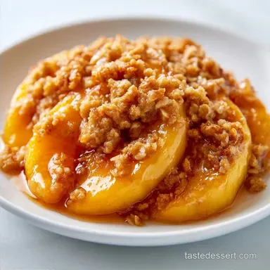 No Bake Peach Crisp in 15 Minutes