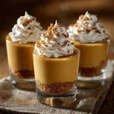 Pumpkin Cheesecake Shooters Decadent NoBake Dessert Shooters Recipe Card