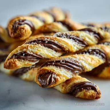 Nutella Pastry Twists in 25 Minutes | Crispy Baked Recipe Card