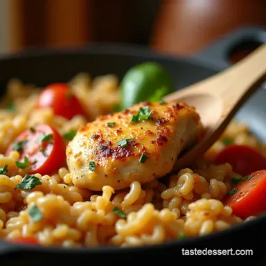 Easy SHARES0One Pot Greek Chicken and Rice Weeknight Winner Recipe Card