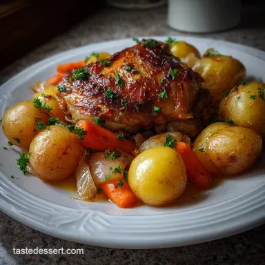 OnePot Slow Cooker Chicken with Potatoes: 15 Min Prep Recipe Card