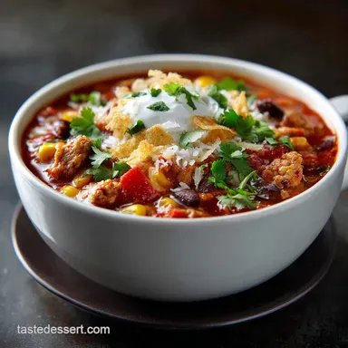 The Ultimate Speedy OnePot Turkey Taco Chili Soup Weeknight Win Recipe Card