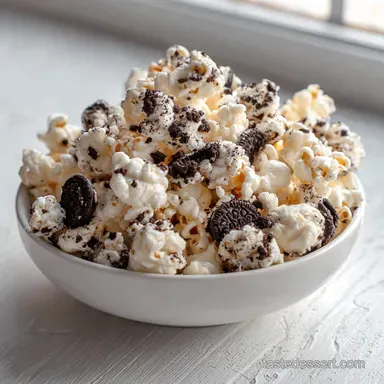 Oreo Popcorn Recipe with White Chocolate