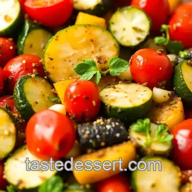 How to Create My Oven-Baked Veggie Medley Delight: 5 Easy Steps! Recipe Card