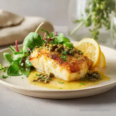 Orange Roughy: Pan-Seared with Zesty Lemon-Caper Butter Recipe Card