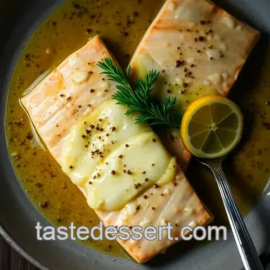 Pan-Seared Swai Fish with Lemon-Garlic Butter Sauce presentation