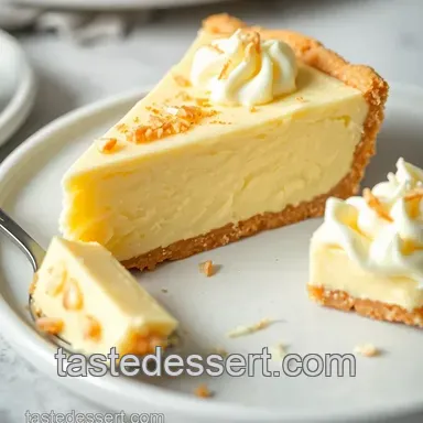 Paradise Pie: The Ultimate Coconut Custard Dream presentation