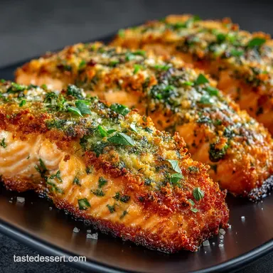 Crispy ParmesanBasil Air Fryer Salmon Fillets in Under 25 Mins Recipe Card