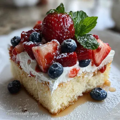 Patriotic Poke Cake: Party-Ready Dessert Recipe Card