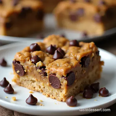 Chewy Peanut Butter Banana Chocolate Chip Oatmeal Bars