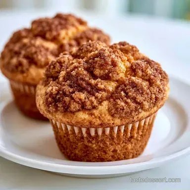 Easy Peach Streusel Muffins