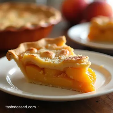Peachy Keen Canned Peach Pie Easy Summer Baking Recipe Card