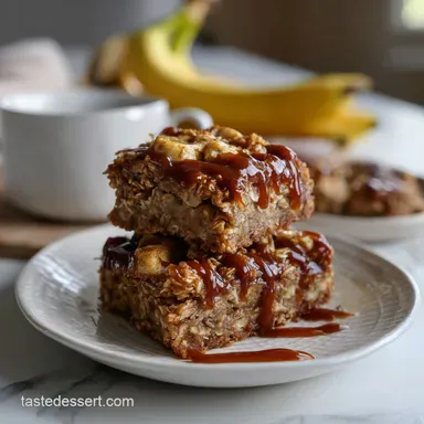 Peanut Butter Banana Oatmeal Breakfast Bars: Quick Prep Recipe Card