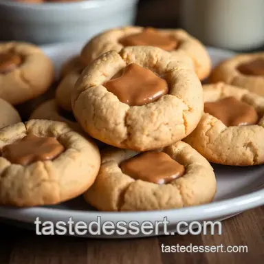 Peanut Butter Blossom Cookies with Sea Salt presentation