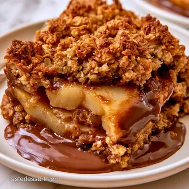 Pear Chocolate Crumble with Oats Recipe Card