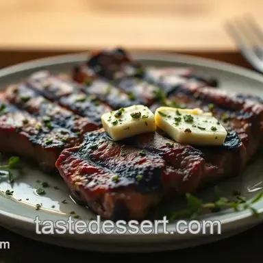 Perfectly Grilled Sirloin Steak with Herb Butter Recipe