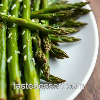 Perfectly Steamed Asparagus presentation