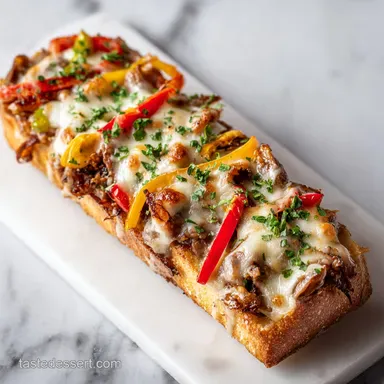 Philly Cheesesteak Cheesy Bread in 35 Minutes