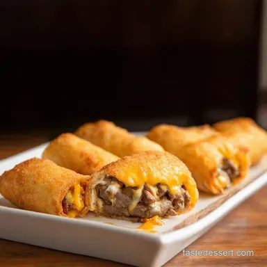 Philly Cheesesteak Egg Rolls A Crispy Cheesy Delight Recipe Card