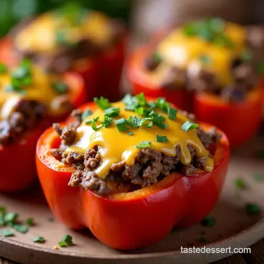 Philly Cheesesteak Stuffed Peppers No Bread All Flavour Recipe Card