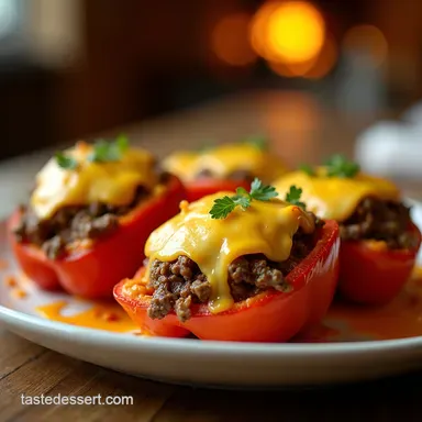 Philly Cheesesteak Stuffed Peppers Cheesesteak Bliss Recipe Card