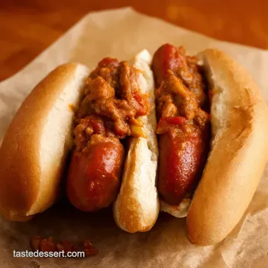 Proper Bangers Chili Dogs Ultimate Comfort Food Recipe Card